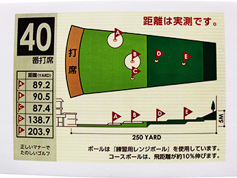 打席からの距離が一目で！